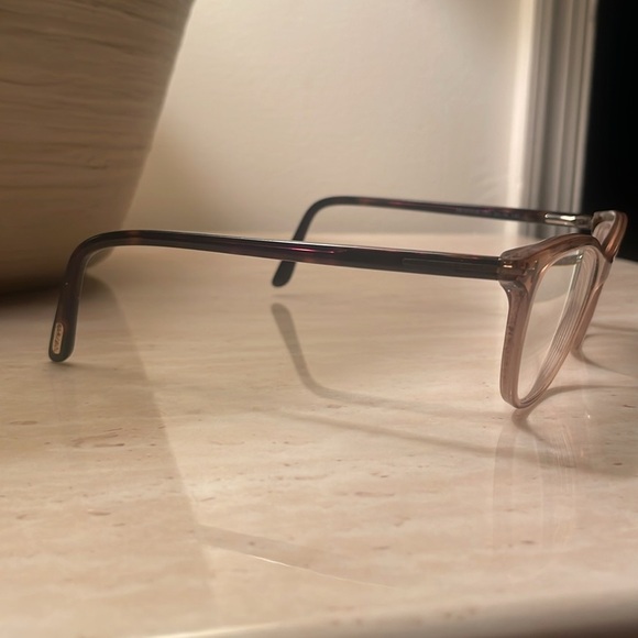 Tom Ford Glasses FT 5636 -B 045 Shiny Transp. Brown, Dark Havana, Rose Gold - Picture 7 of 7